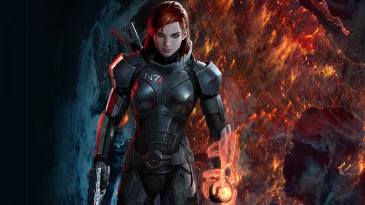 Cool desktop wallpaper of mass effect 3, image of Shepard, a woman 