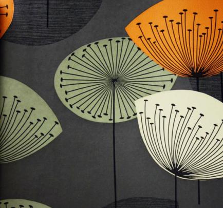 Mid Century Modern Desktop Wallpaper : Painted in your choice of color 