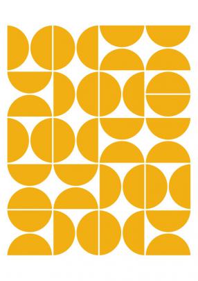 Mid Century Modern Geometric 04 Yellow Wallpaper By - Geometric M