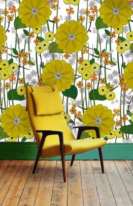 Mid Century Modern Desktop Wallpaper : Painted in your choice of color 