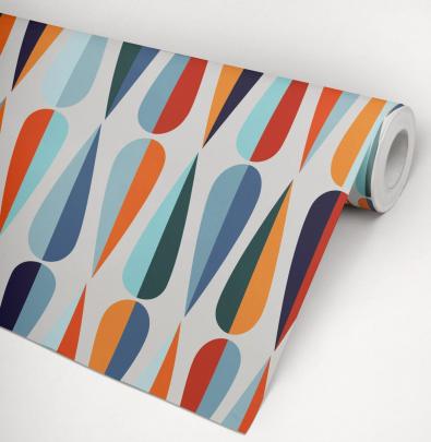 Mid Century Wallpaper - Moonwallstickers.com