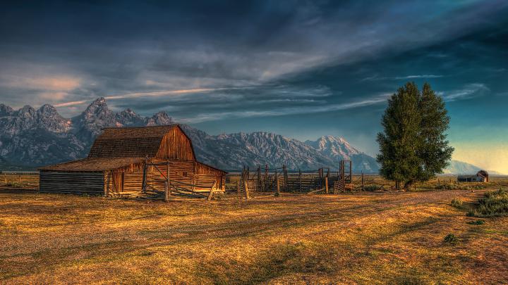 Old Barn Hd Desktop Wallpaper - Grand Teton National Park - 1920x1080 