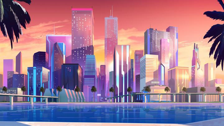 Neon City Computer Wallpapers