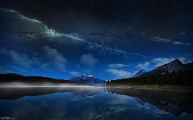 lake, Night Wallpapers HD \/ Desktop and Mobile Backgrounds