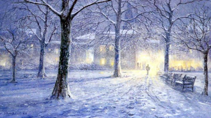 Desktop Wallpaper Snowy Night Scenes (55+ images)