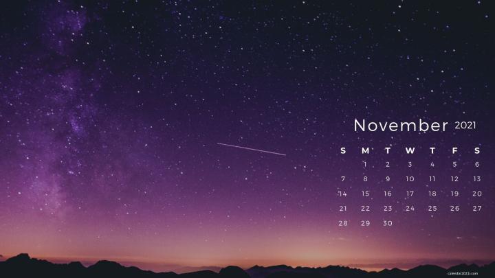 November 2021 Calendar Nature Wallpaper for Desktop Background in 2021 