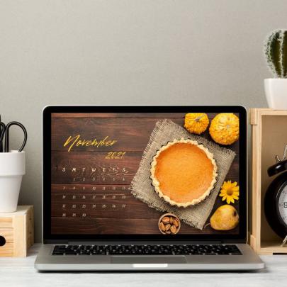 November 2021 Calendar Desktop Wallpaper Digital Download | Fondos de 