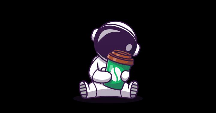CUTE ASTRONAUT AMOLED WALLPAPER 4K