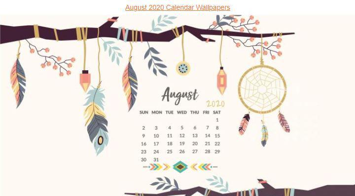 August 2020 Calendar Wallpaper for Laptop | Calendar wallpaper, Free 