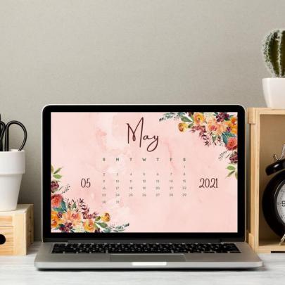 May 2021 Calendar Desktop Wallpaper Digital Download | Digital download 