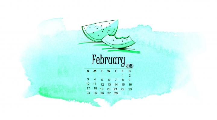 February 2019 Desktop Calendar Wallpaper | Calendar wallpaper, Desktop 