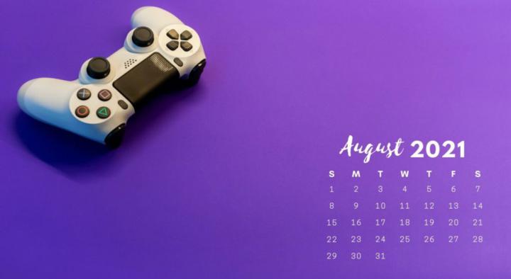 August 2021 Calendar Desktop Wallpaper