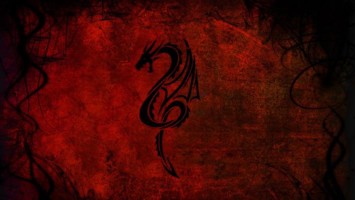 Free download HD Background Red Dragon Art Patterns Design Wallpaper 