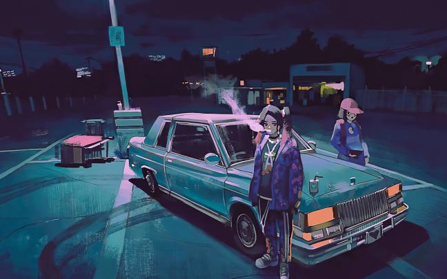Jdm Wallpaper 4K Anime : 1680x1050 Anime Girl In Parking Lot 4k 
