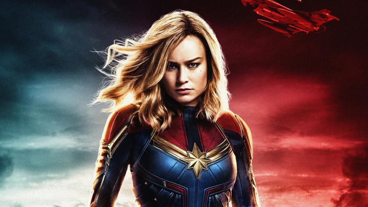 Download 1920x1080 wallpaper confident, superhero, captain marvel, full 