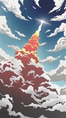 rocket, Clouds, Portrait display Wallpapers HD \/ Desktop and Mobile 