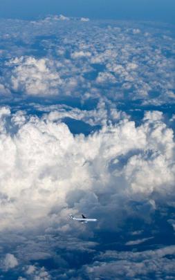 aircraft, Clouds, Sky, Airbus A340, Portrait display Wallpapers HD 