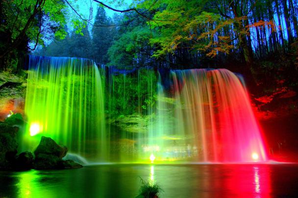 Rainbow Over Water Cascades Wallpapers