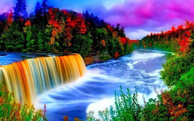 Desktop Wallpapers Waterfalls with Rainbow (34+ images)