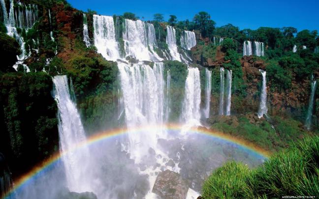 Desktop Wallpapers Waterfalls with Rainbow -