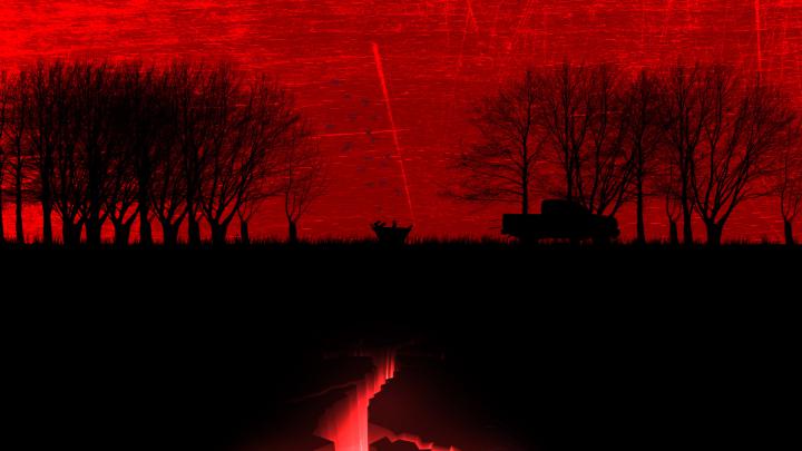 Dark Artistic Dark Alone Black Red Car Wallpaper - Red And Black Car 