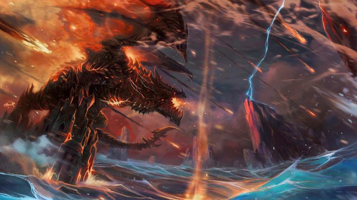Wallpaper : 1920x1080 px, Deathwing, dragon, Thrall, World of Warcraft 
