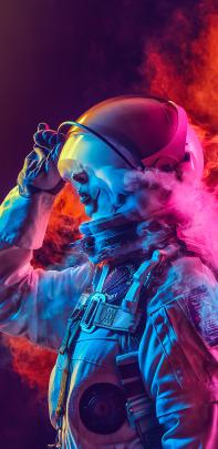 1440x2960 Astronaut Coloured Smoke 4k Samsung Galaxy Note 9,8, S9,S8,S8 