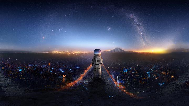 1600x900 Astronaut Creative Artwork Deviantart 1600x900 Resolution HD 