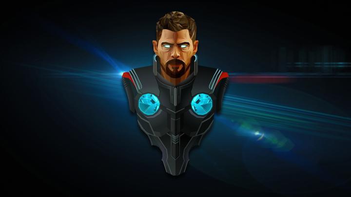 Download 1920x1080 wallpaper thor, superhero, avengers: infinity war 