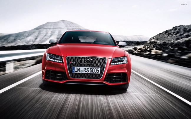 Red Audi RS5 on the road wallpaper - Car wallpapers - #52277