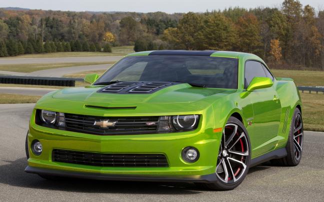 Green Chevrolet Camaro Hot Wheels front view wallpaper - Car wallpapers 