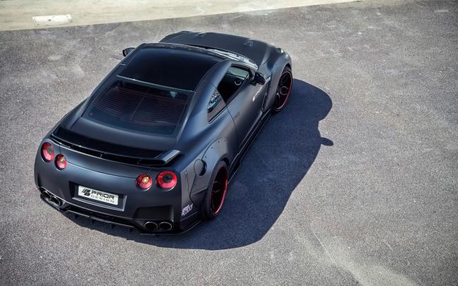 2015 Prior Design Nissan GT-R back view from top wallpaper - Car 