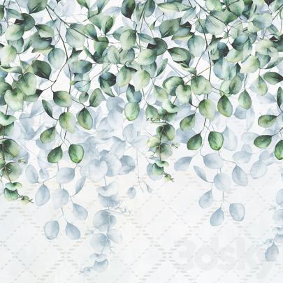 3d models: Wall covering - Creativille | Wallpapers | Eucalyptus leaves 
