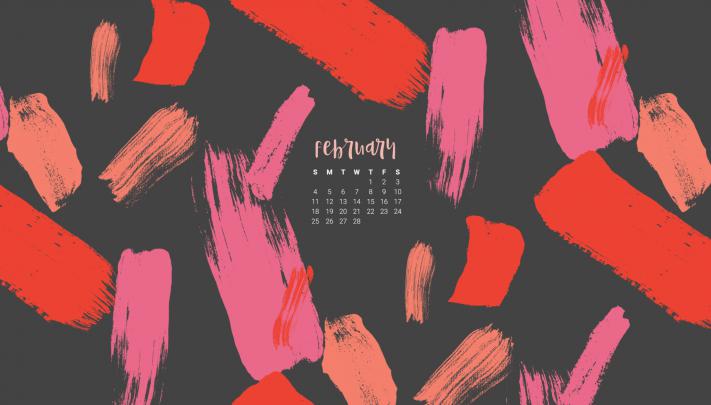 FREE February desktop wallpaper calendars