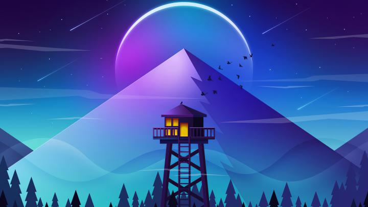 1920x1080 Firewatch Tower Minimalism 4k Laptop Full HD 1080P HD 4k 