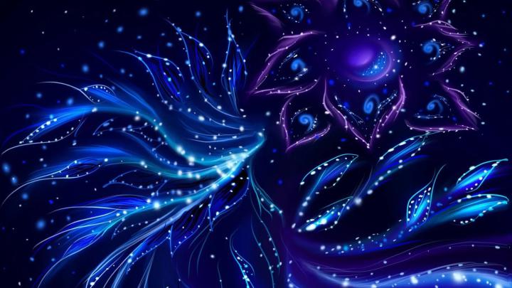 Blue Flower Abstract 2K Quality - Free Live Wallpaper - Live Desktop 