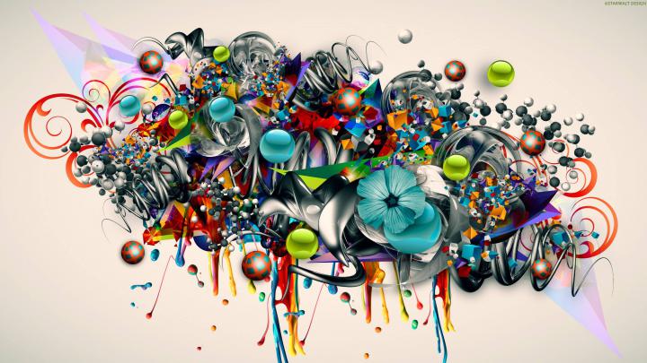 graffiti, Art, 3d, Color, Psychedelic, Flowers, Urban Wallpapers HD 