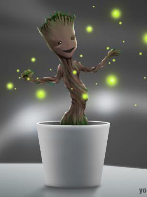 Free download Baby Groot by lukatesi on Newgrounds [1920x1080] for your 
