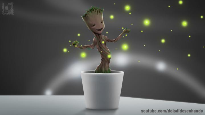 Free download Baby Groot by lukatesi on Newgrounds [1920x1080] for your 