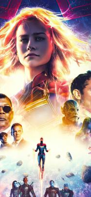 1125x2436 Captain Marvel Mcu Post Series 4k Iphone XS,Iphone 10,Iphone 