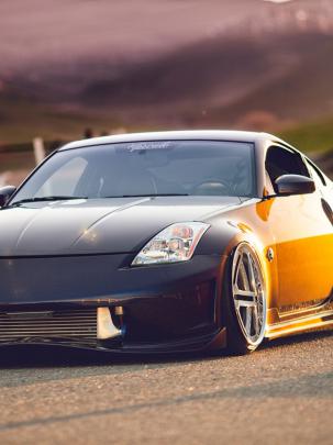 Free download Nissan 350z Slammed tuning roads wallpaper 1920x1080 