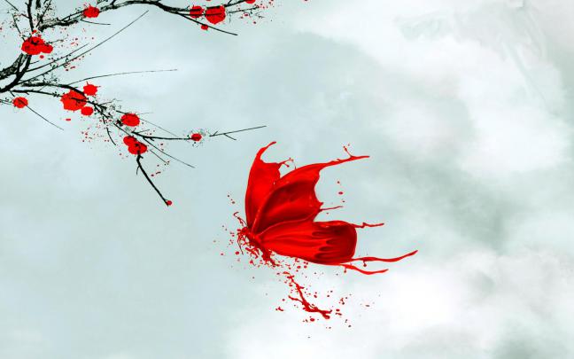 cute butterfly wallpaper red - HD Desktop Wallpapers