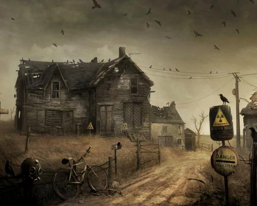 Free download apocalyptic radiation mask gas roads dark horror evil 