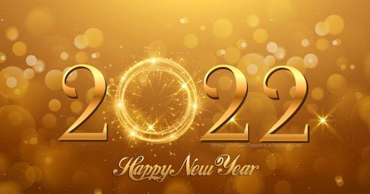 Happy New Year 2022 Golden Wallpaper