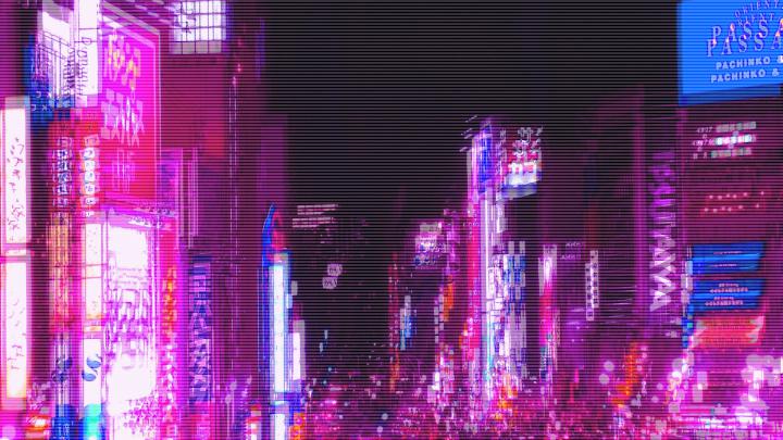 Purple Neon Aesthetic HD Desktop Wallpapers