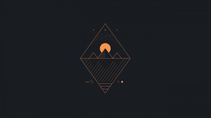 Abstract wallpaper, minimalism, orange, simple background \u2022 Wallpaper 