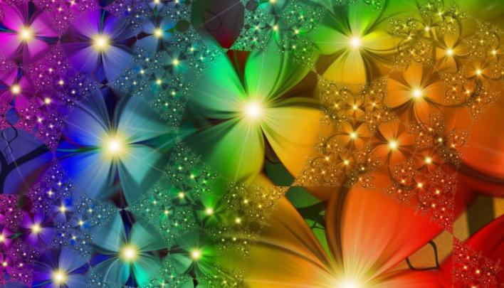 rainbow flowers images - HD Desktop Wallpapers
