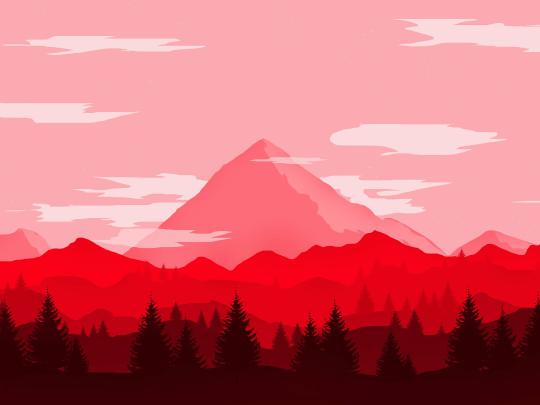 Red Mountains Minimalist 4k, HD Artist, 4k Wallpapers, Images 