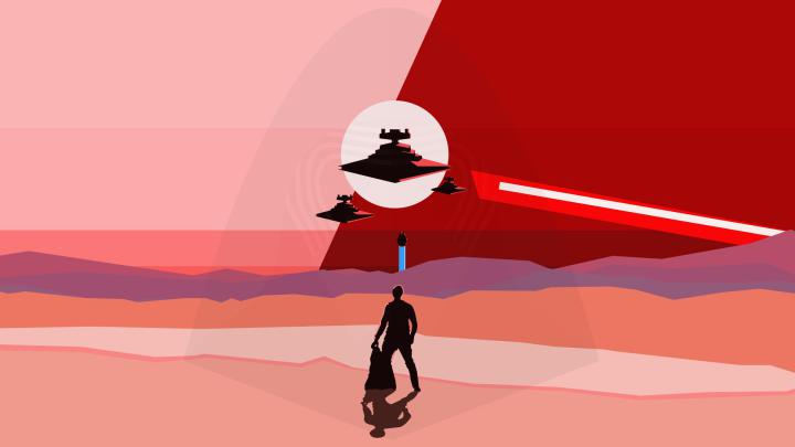 Star Wars Minimalist Full Hd Wallpaper - Minimalist Star Wars Laptop 