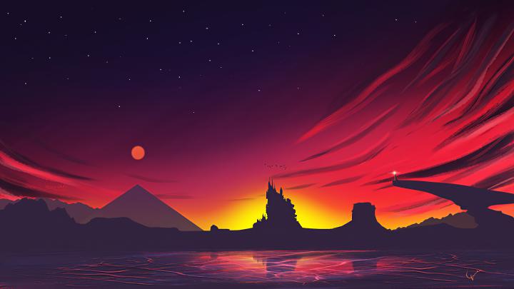 3840x2160 Minimal Sunset Landscape 4k 4k HD 4k Wallpapers, Images 